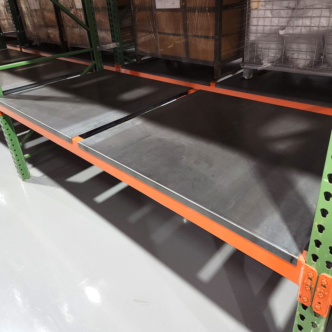 Pallet Rack Shelving | Solid Pallet Rack Decking | Custom Metal Fabricators | MFS | Metal Fabrication Services | a Division of Eberl Iron Works, Inc. | Buffalo, NY USA